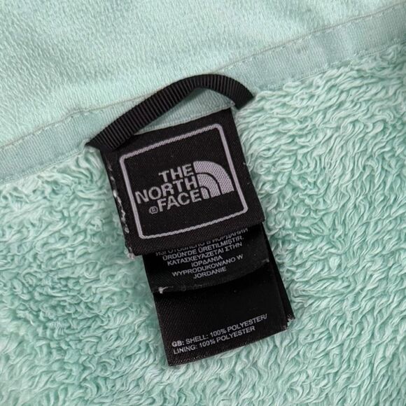 THE NORTH FACE Women’s Mint Green Osito Fleece Full-Zip Jacket Size Large - Picture 9 of 14
